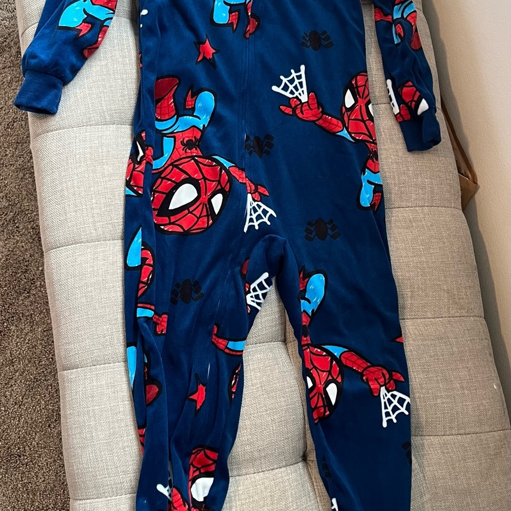 Marvel Spider-Man Kids Footie - Navy and Red